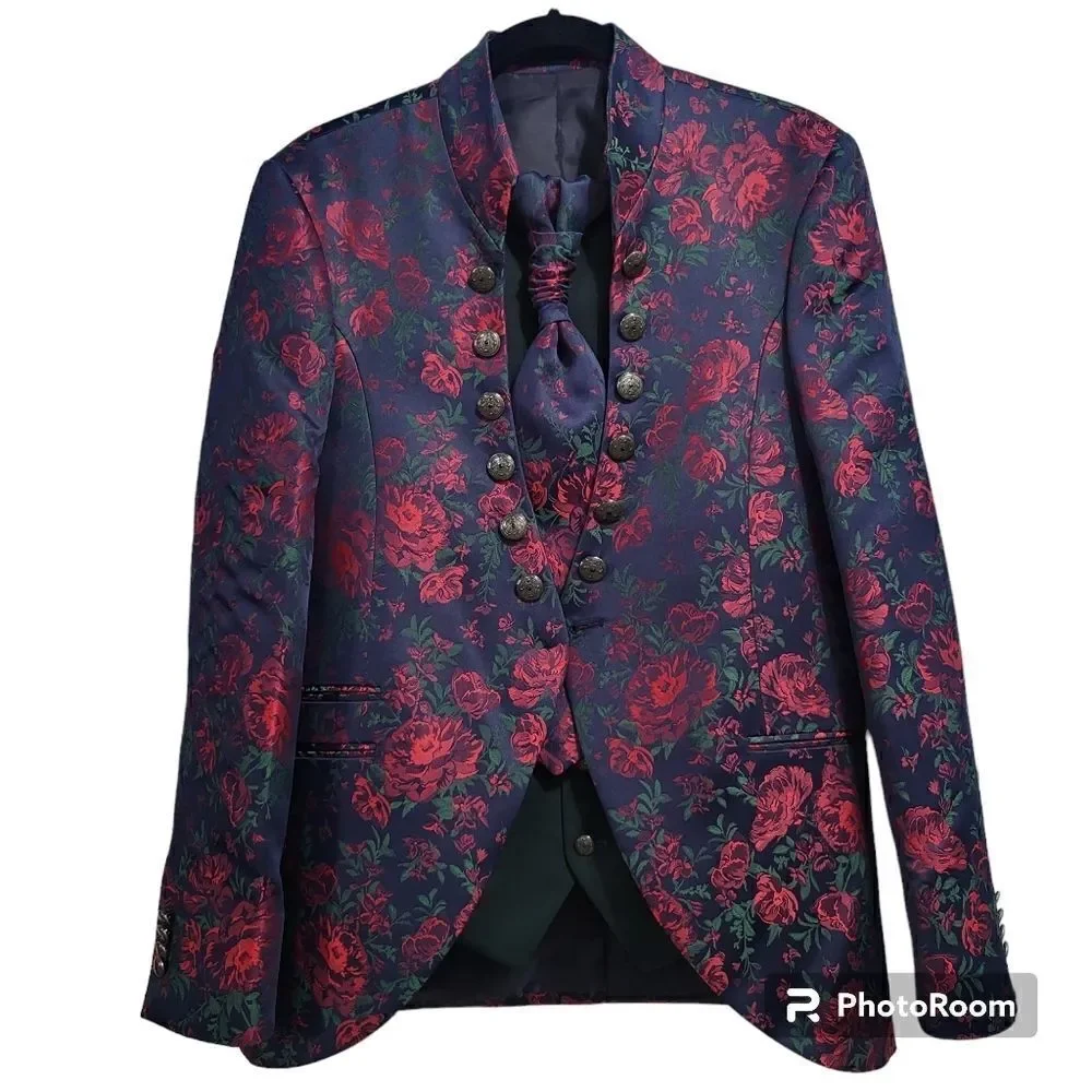 Esta Nicci floral 4 piece prom suit size 38 - Picture 1 of 16